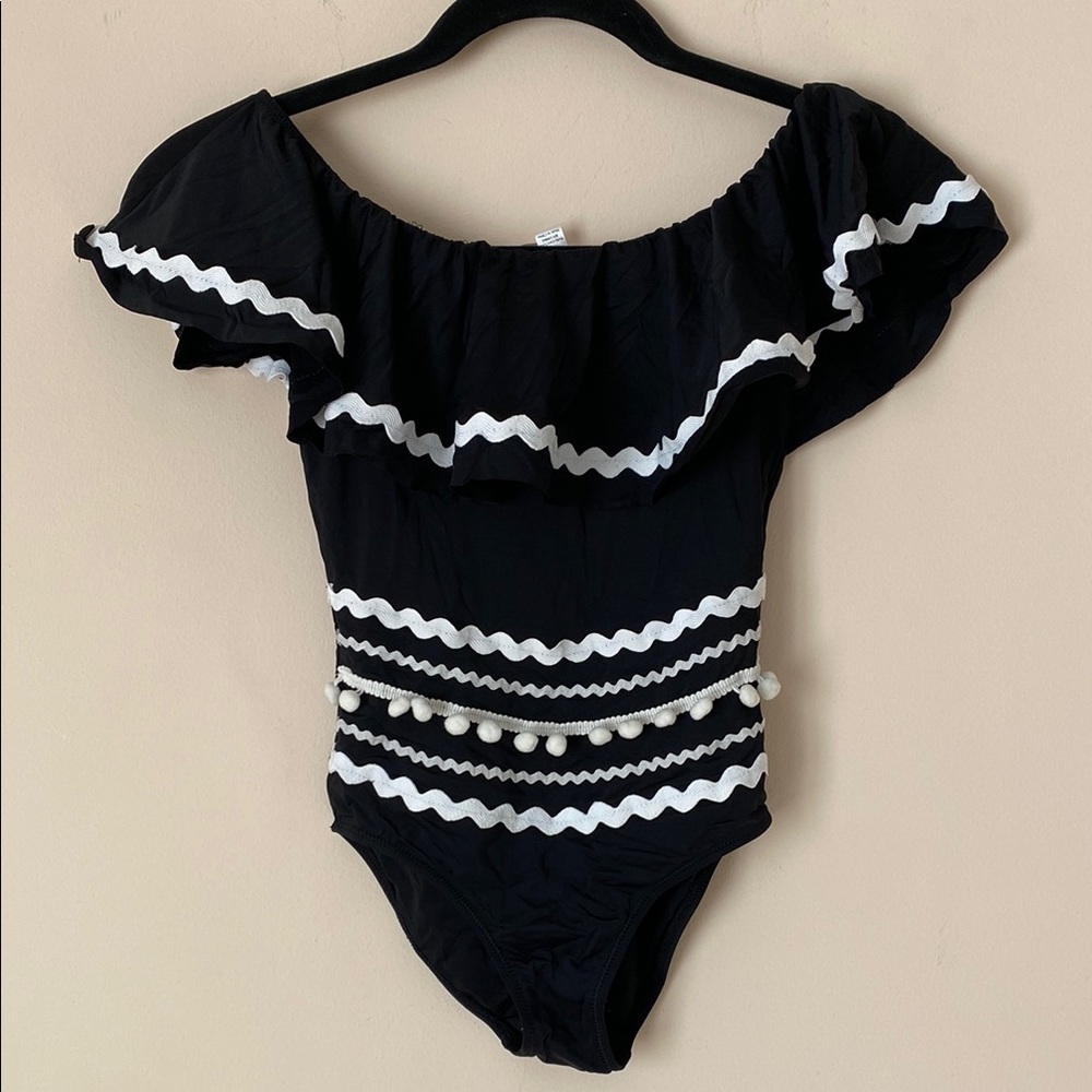 Stella Cove Black and White One Piece Swimsuit NWT